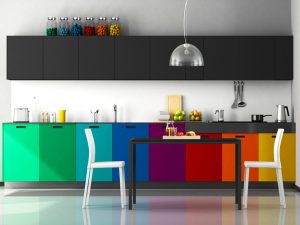 مزایا و معایب استفاده از رنگ های شاد در کابینت آشپزخانه