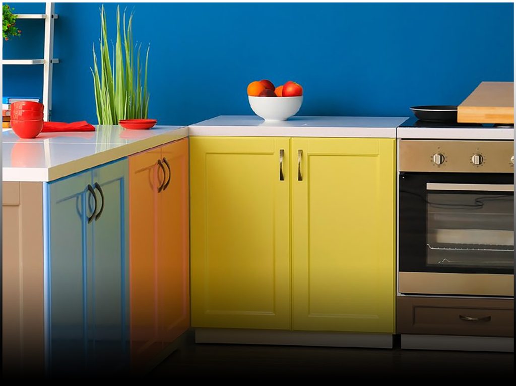 مزایا و معایب استفاده از رنگ های شاد در کابینت آشپزخانه
